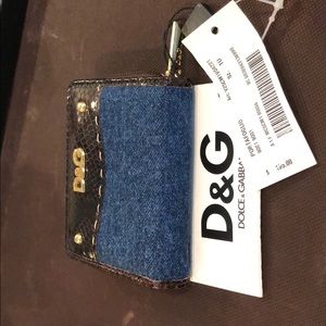 Dolce and Gabanna . Denim with brown leather